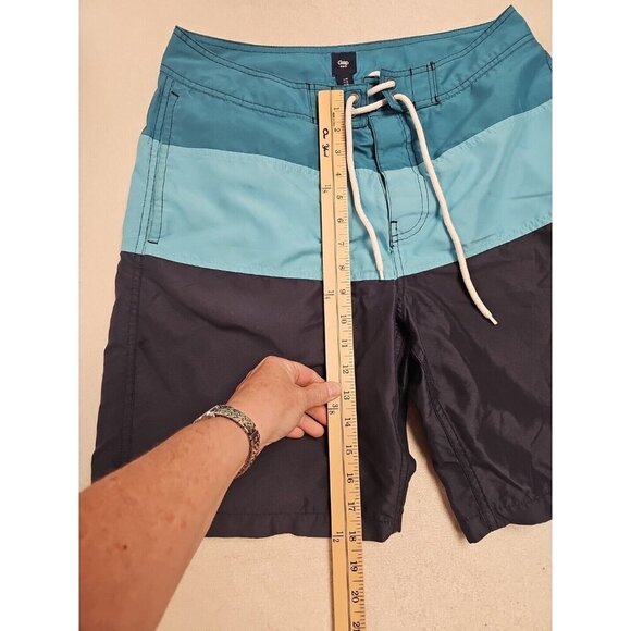 Gap Men's Swim Trunks Drawstring Slash Pocket Blue Size Medium - Picture 2 of 5